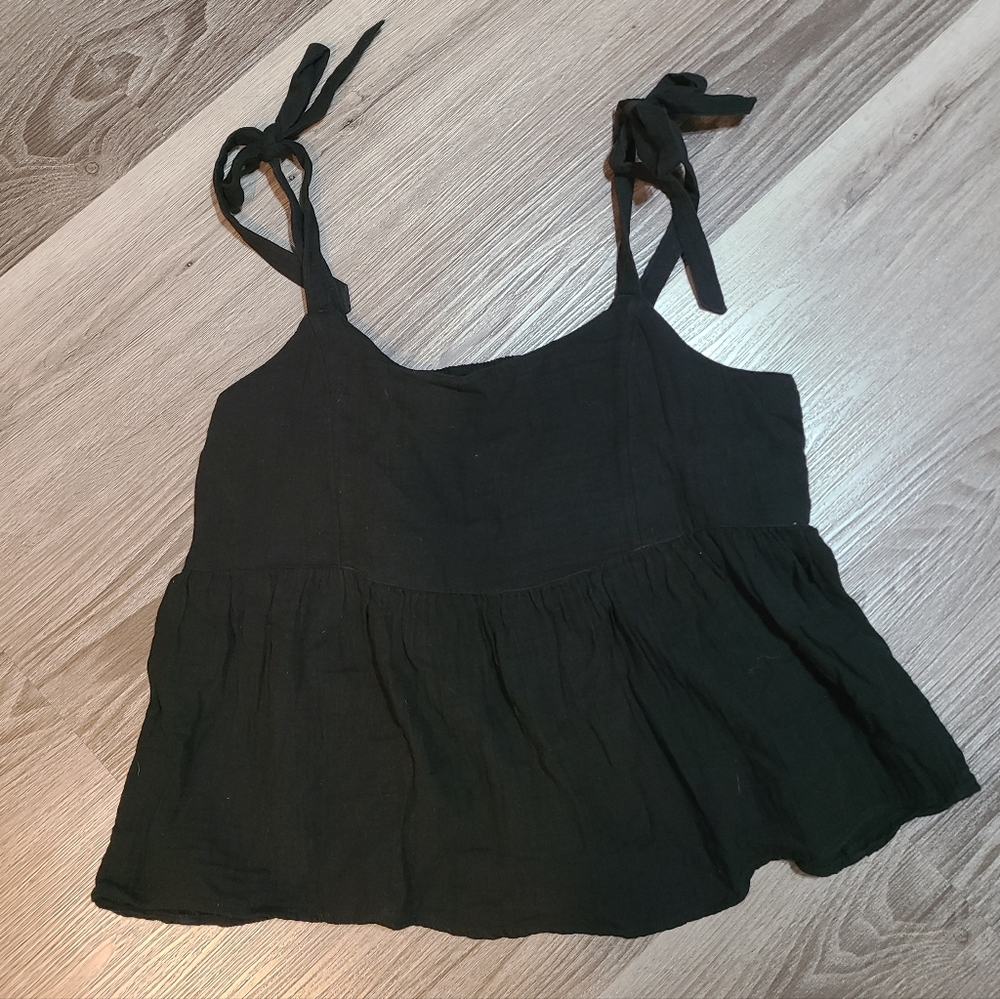 Old Navy Black Cotton Flowy Top Xl